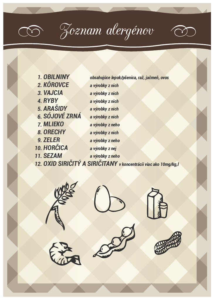 Reštaurácia Malom - Menu